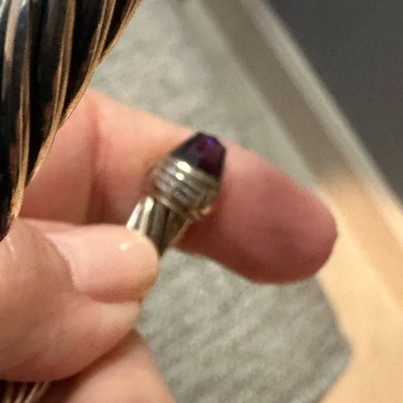 David Yurman cable classic cuff bracelet with Amethyst stones - Picture 7 of 16